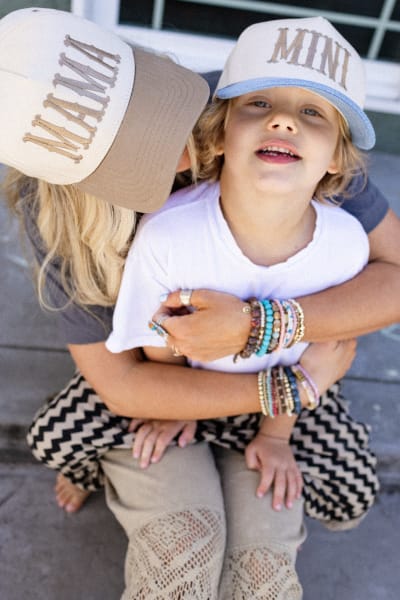 Mama & Mini Baseball Hat Bundle in Beige from 3BN