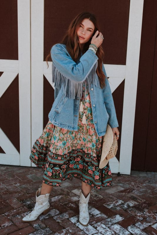 Jackson Hole Button Down Jacket in Denim from 3BN