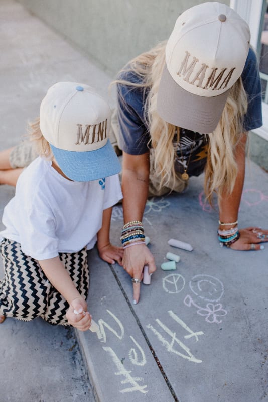 Mama & Mini Baseball Hat Bundle in Beige from 3BN