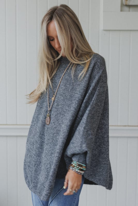 The Nest Gwyneth Sweater in Charcoal from Three Bird Nest