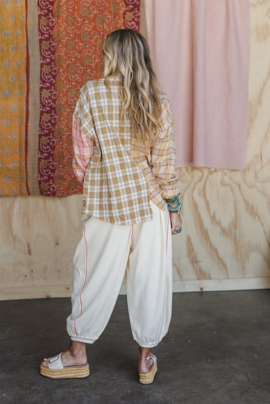 back view of Tell Me More 3 Piece Bundle in Yellow from Three Bird Nest