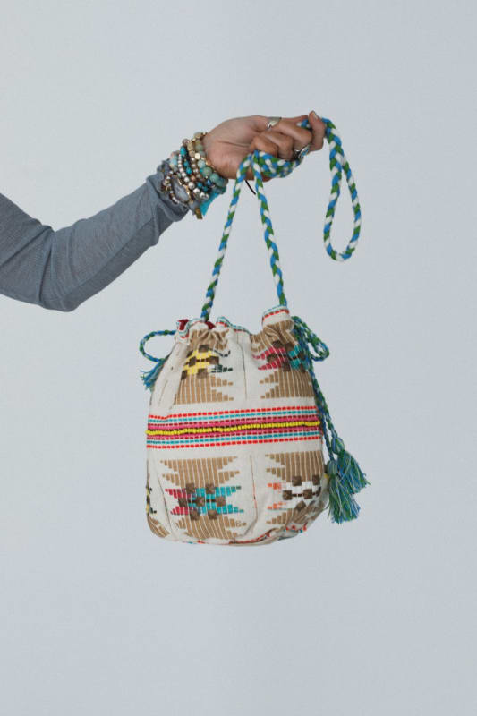 braided bucket bag from the Festival Goddess 3 Piece Accessory Bundle in Natural from 3BN
