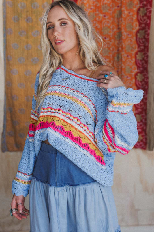 Light Waves 3 Piece Bundle in Denim from Three Bird Nest