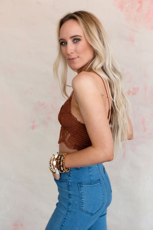 Morgan Lace Bralette - Rust | Holi-Daily - Three Bird Nest