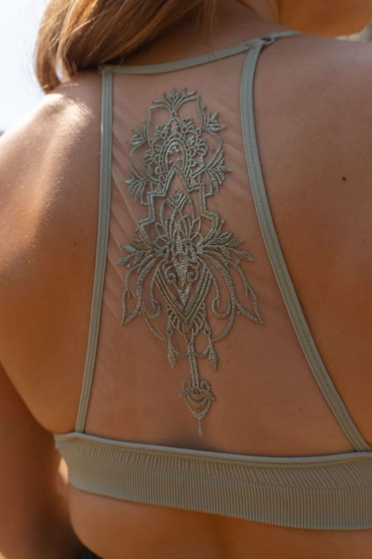Tattoo Bralette - Sage - Three Bird Nest