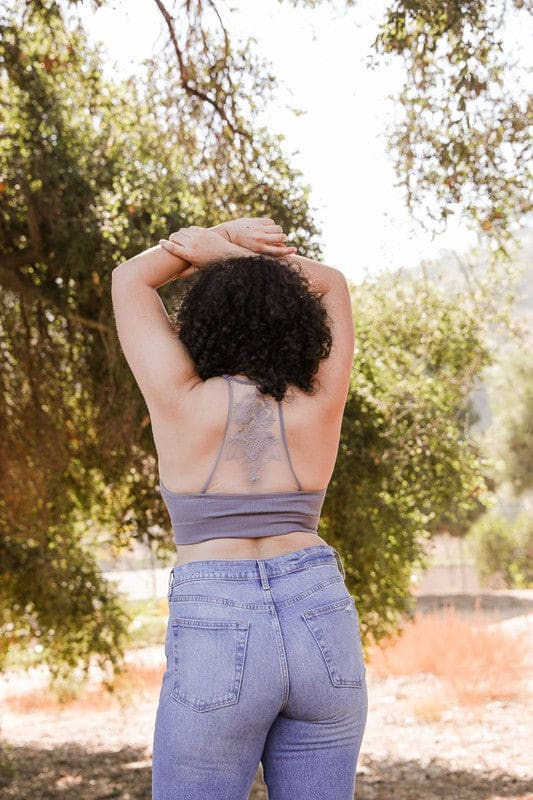 Tattoo Bralette - Gray | CORE - Three Bird Nest