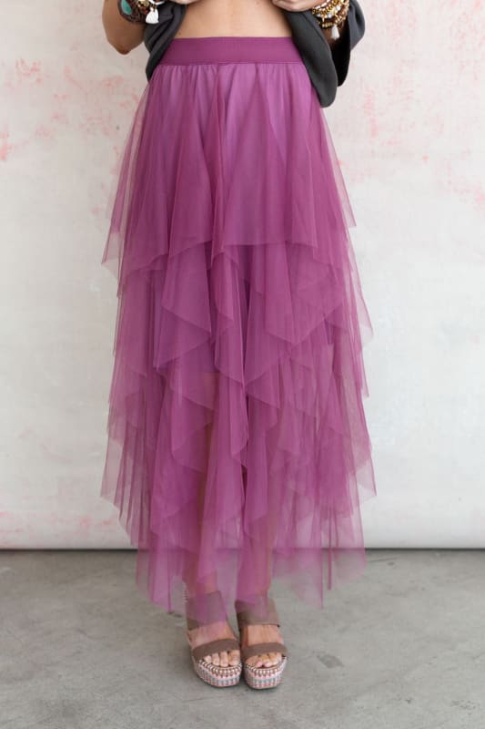 Boho Ballerina Skirt - Mauve | Bottoms - Three Bird Nest