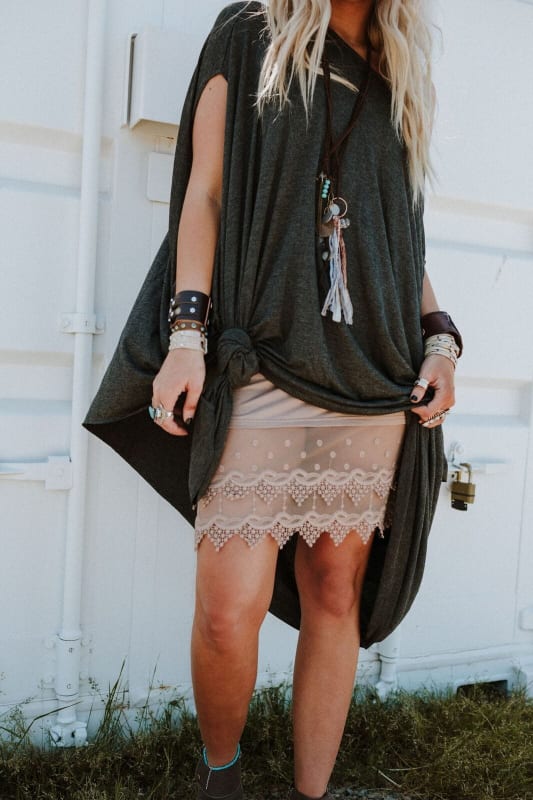 Layering Love Lace Slips - Mocha - Three Bird Nest