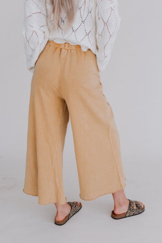 Relaxing Robin Wide Leg Pant - Mustard - Three Bird Nest