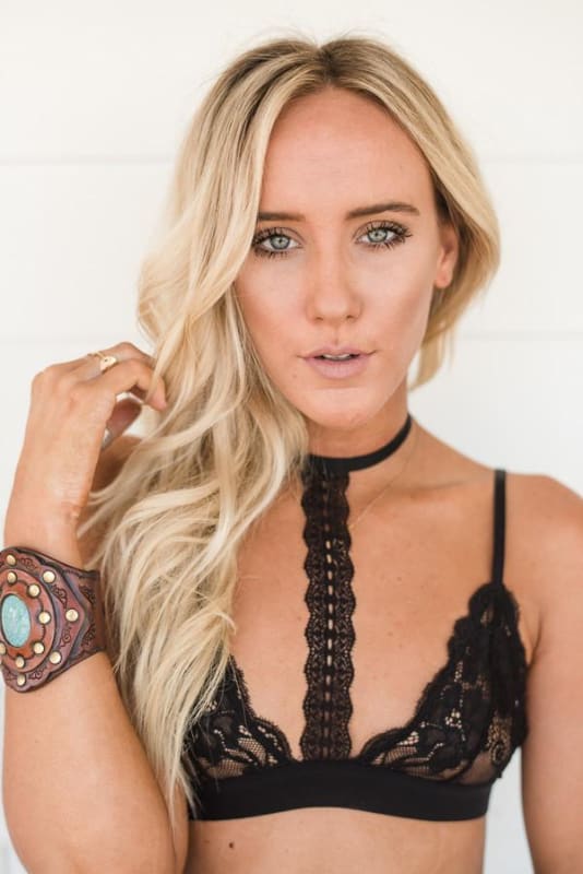 Dusti Lace Choker Bralette - Black - Three Bird Nest