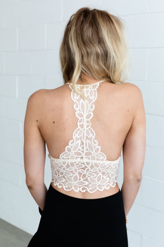Eye Of The Sun Padded Bralette - Ivory - Three Bird Nest