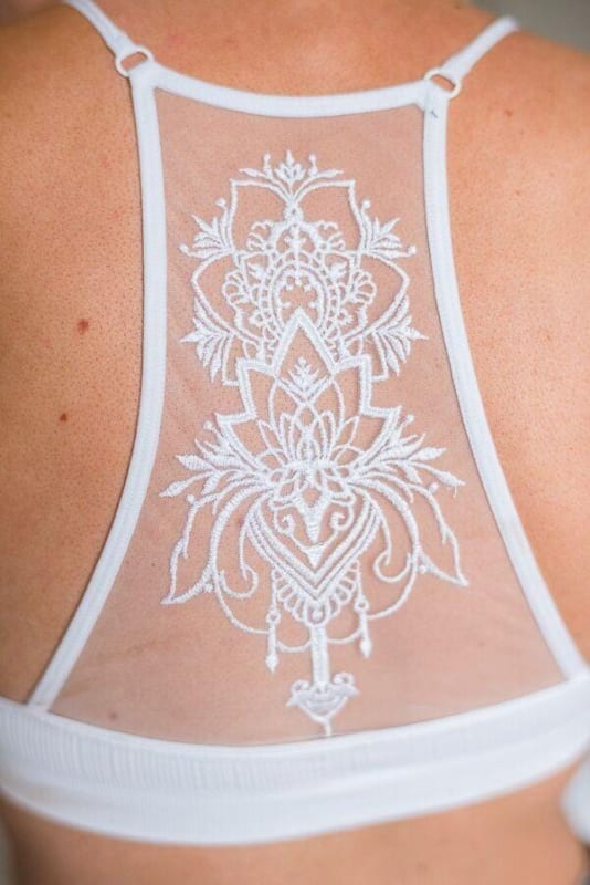 Tattoo Bralette - White - Three Bird Nest
