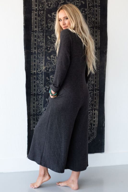 3BN Simply Comfort Jumpsuit - Gray | Dresses - Three Bird Nest